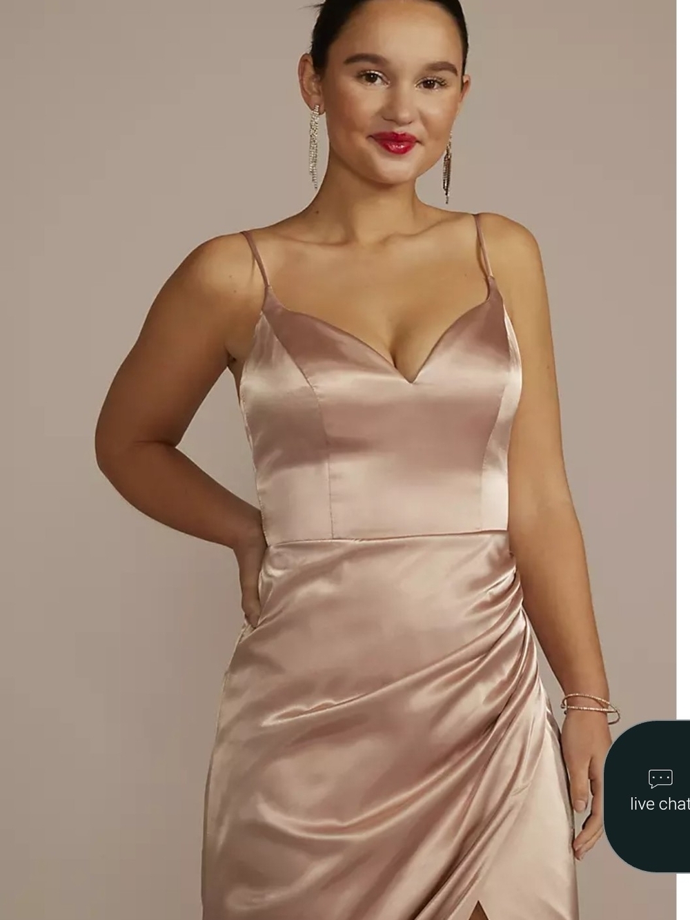 Gallina Satin Maxi Slip Dress in Quartz - Women Dresses Maxi Size 10 Nwt